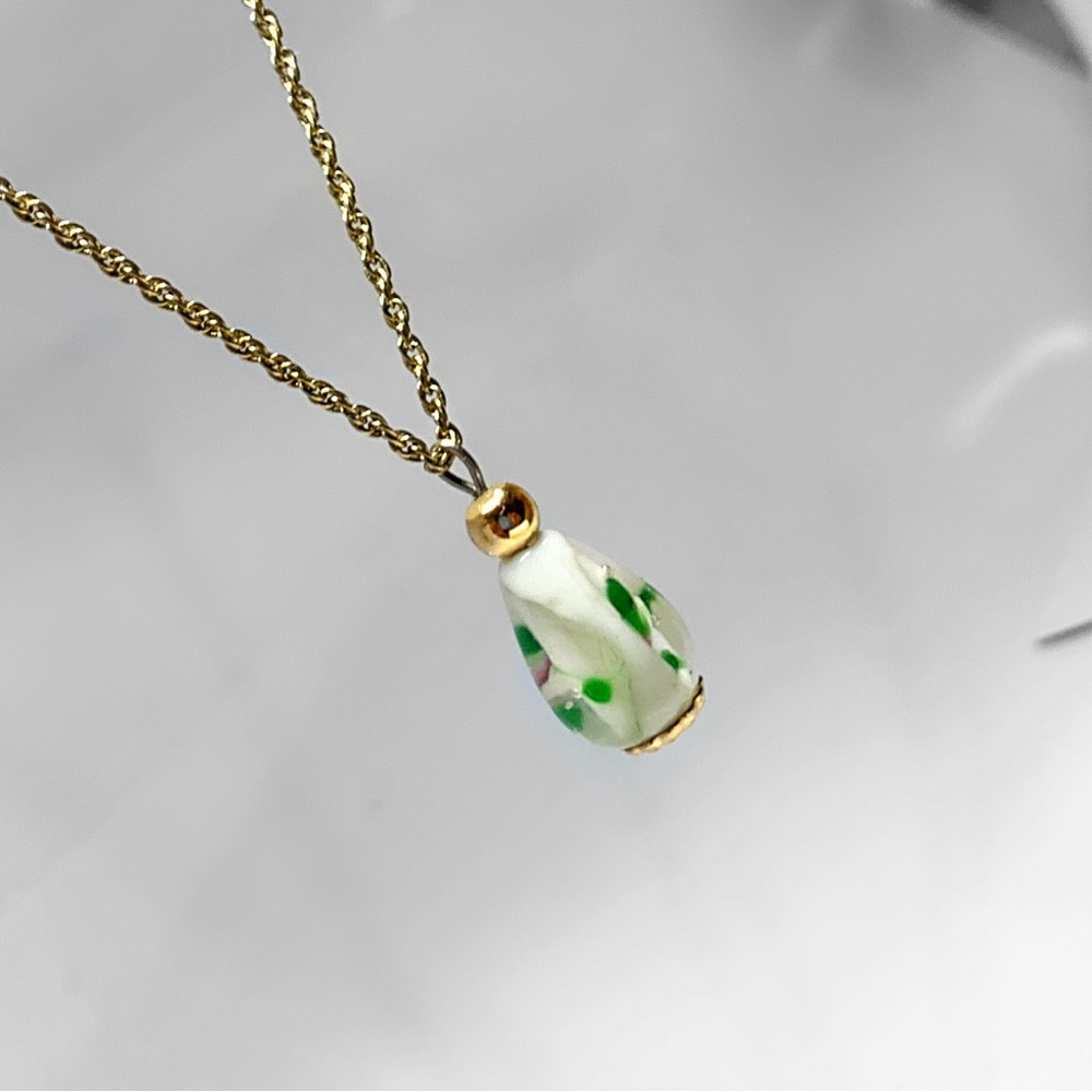 Lampwork glass pendant necklace